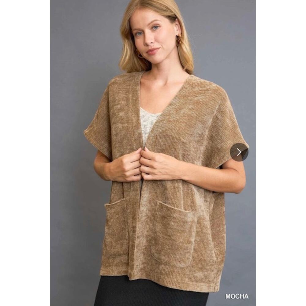 Umgee - Open Front Knit Jacket - Small - Picture 2 of 6
